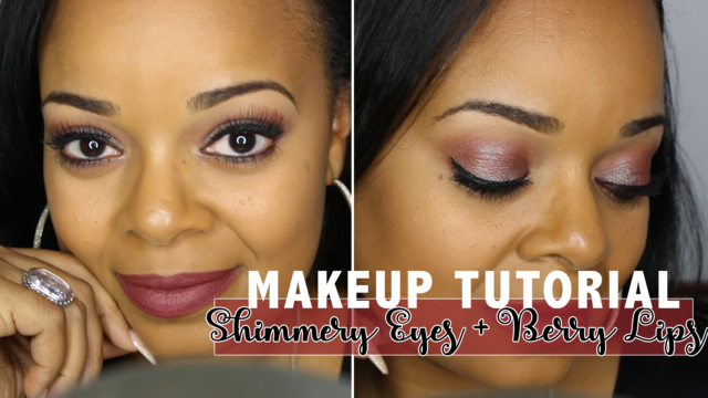 Shimmery Eyes + Berry Lips | Fall Makeup